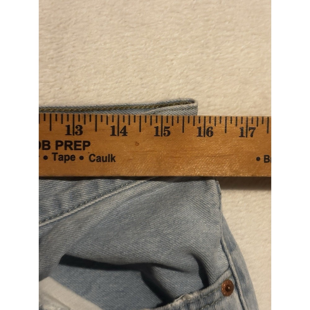 Levi's Women's Jeans 29 Low‎ Pro Straight Leg Light Wash Denim Holes Distressed - Picture 9 of 11